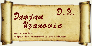 Damjan Uzanović vizit kartica